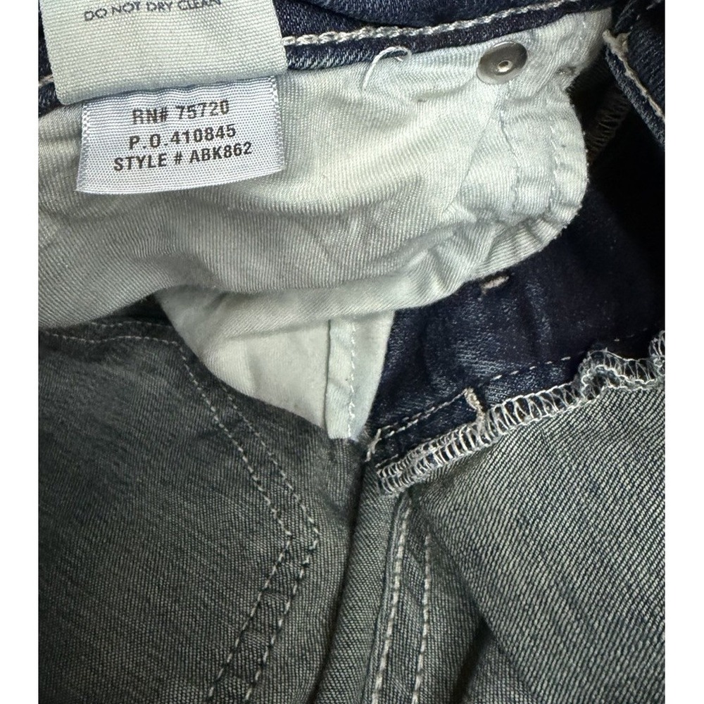 BKE Stella Jeans Womens 29X31.5  Dark Blue Mid Rise Slim Straight Leg Distressed - Picture 10 of 15